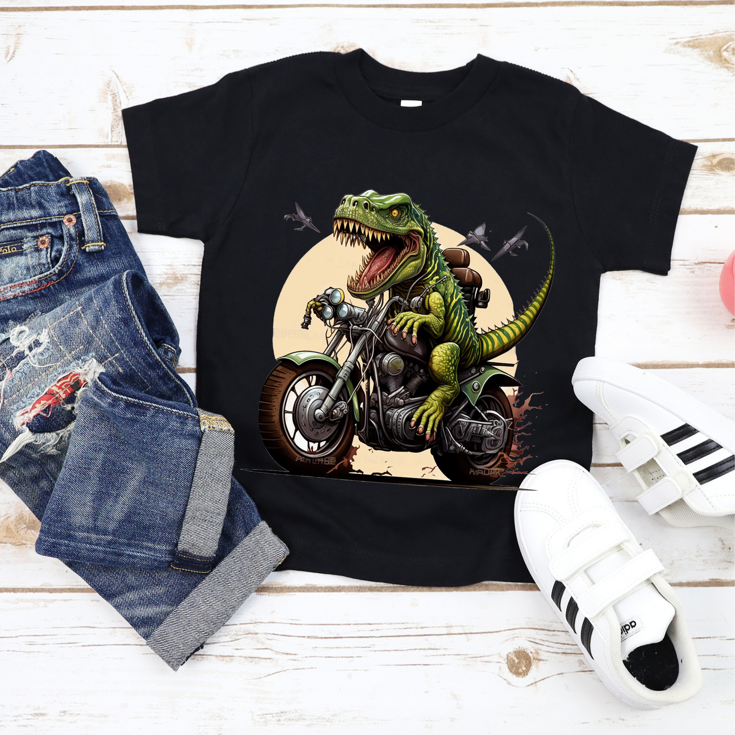 Dinosaur on Motorbike 001