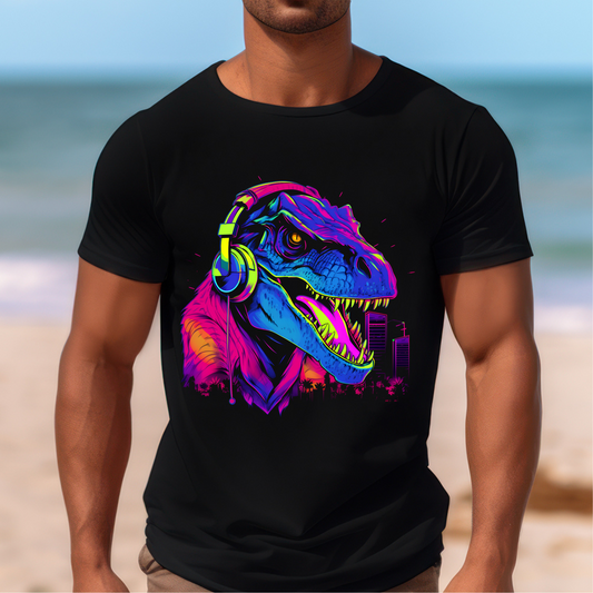 Synthwave Dinosaur 004