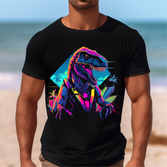 Synthwave Dinosaur 005