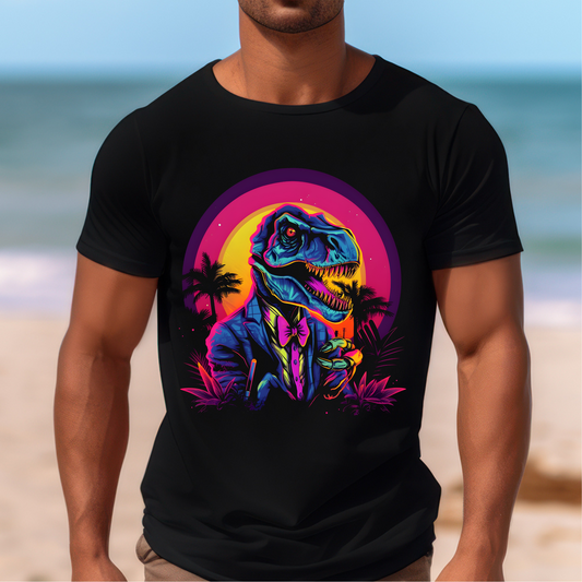 Synthwave Dinosaur 003