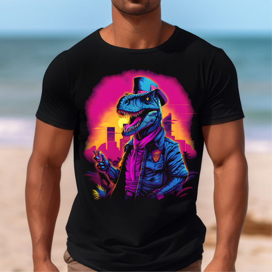 Synthwave Dinosaur 008