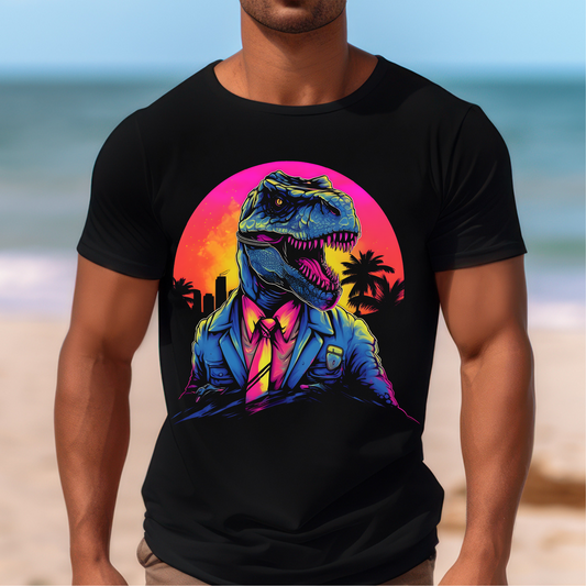 Synthwave Dinosaur 007