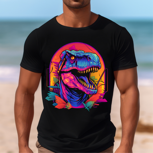 Synthwave Dinosaur 009