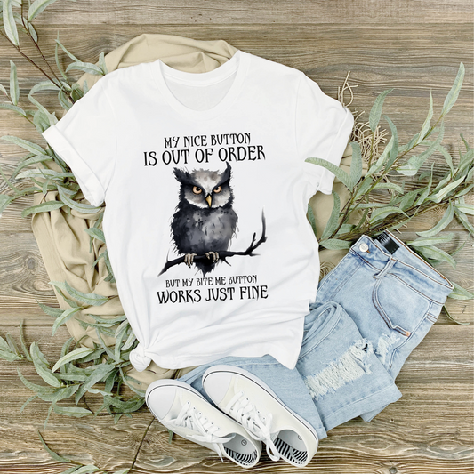 My nice button is out of order