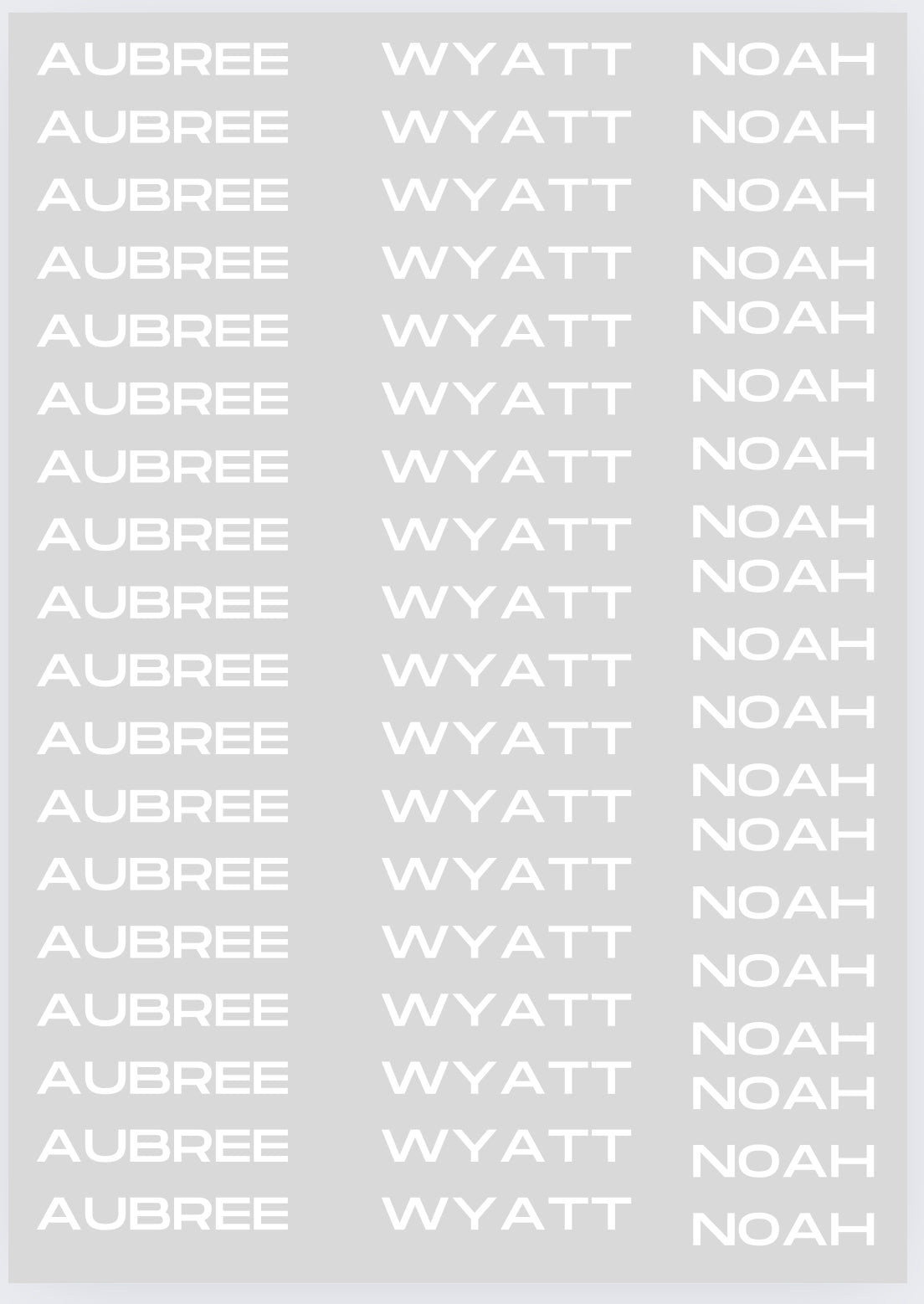 School Uniform Labels