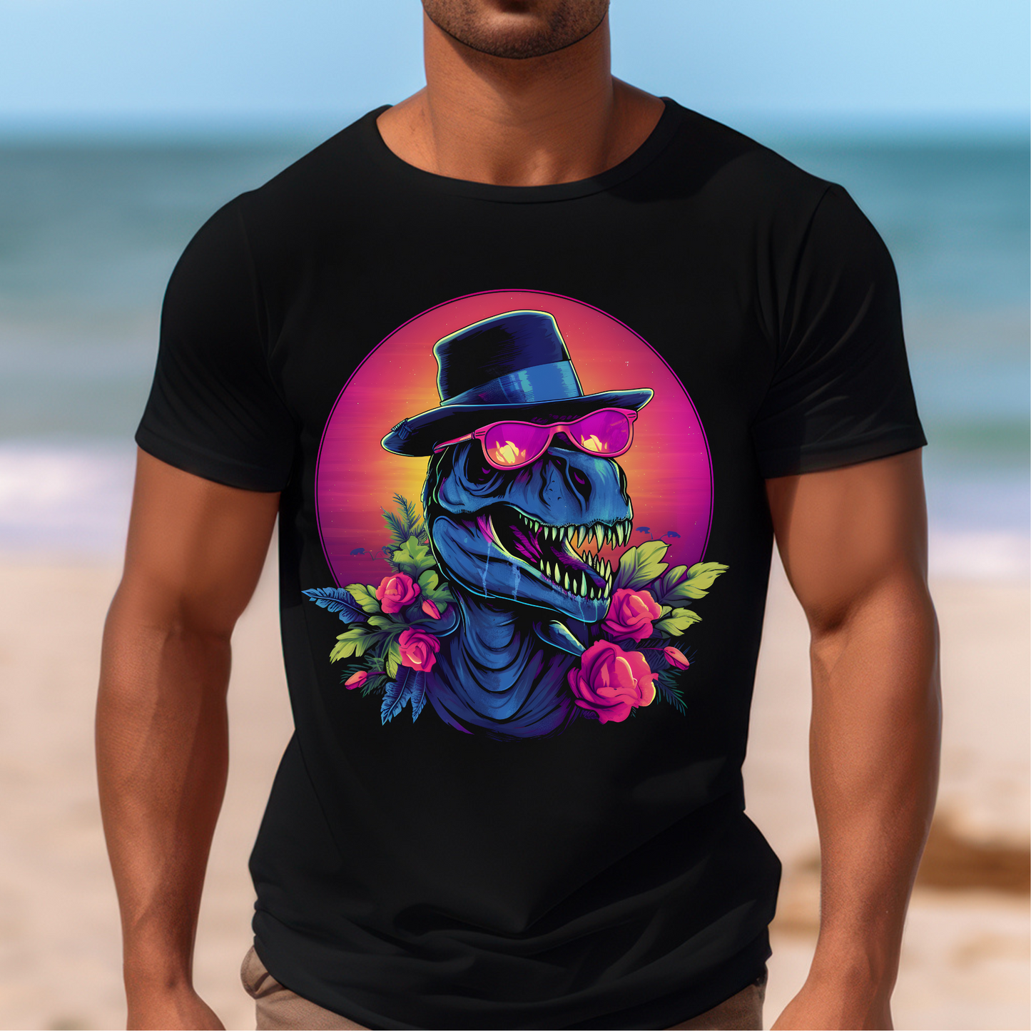 Synthwave Dinosaur 006