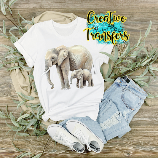 Mama & Baby Elephant
