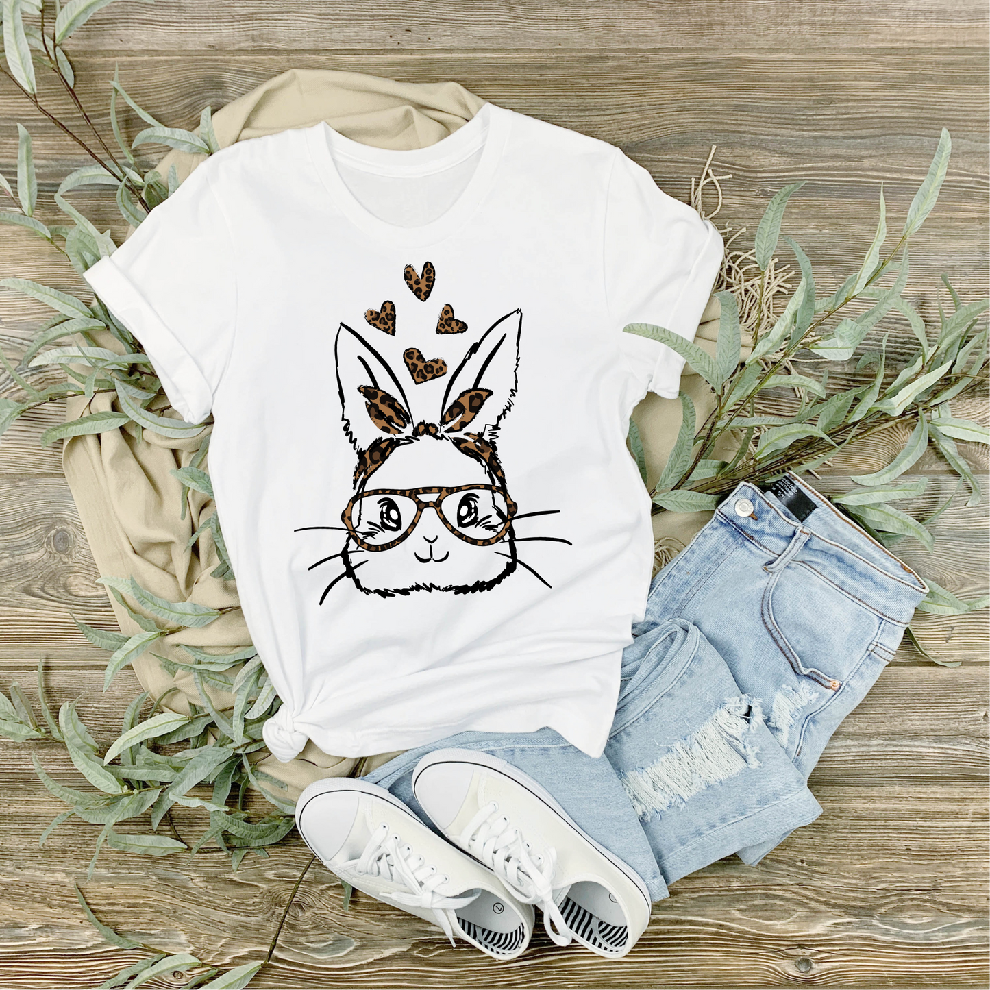 Bunny Leopard Hearts